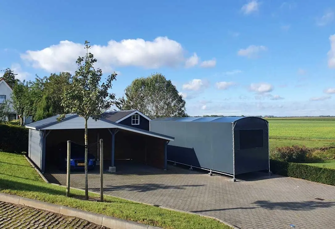 Bootoverkapping, project Bootoverkapping voor de winterstalling van een sloep in Oud-Beijerland – foto 1