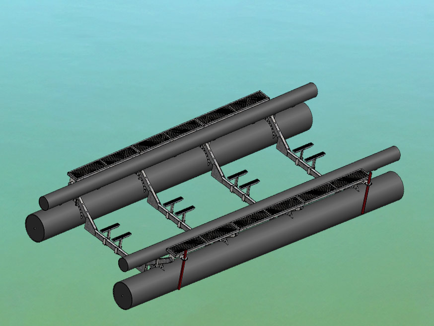 bootlift Tekening drijf systeem overkapping | DBH
